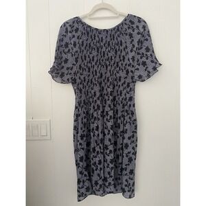 MICHAEL KORS Women's Dress Pleated/Ribbed Floral Lined Relaxed Sz XL $150